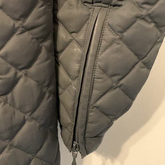 Long Quilted Down Filled Coat with Faux Fur lined hood - Picture 7 of 7